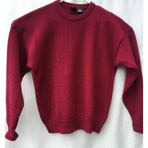 Gant The Rugger Men's Sweater 100% Wool Crew Neck Purple Retail $200 VTG Size L